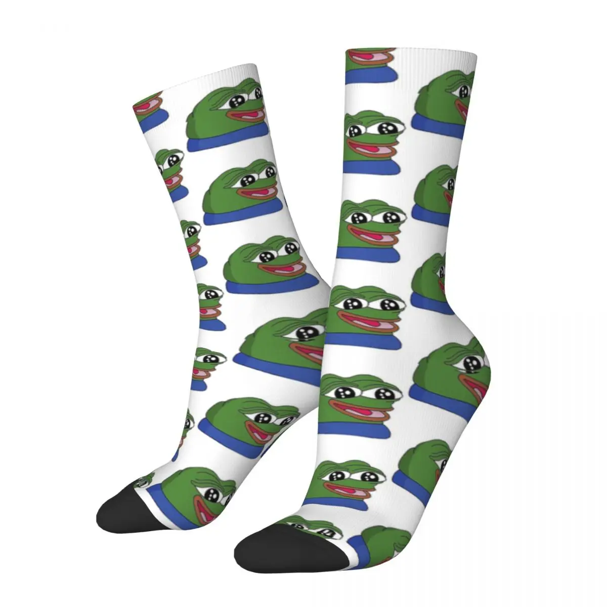 

Pepe The Frog Meme PeepoHappy Twitch Emote In HD Мужские Женские носки для улицы Новинка Весна Лето Осень Зима чулки подарок