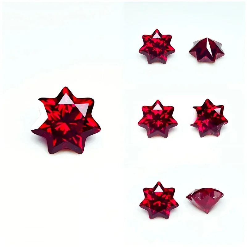 Фото L-Ruby Heptagram Cut VVS1 Выращенный в лаборатории драгоценный камень Голубь Кроваво-красный для DIY Материалы для изготовления ювелирных изделий Сертификат Оптовая продажа с фабрики Pri №4