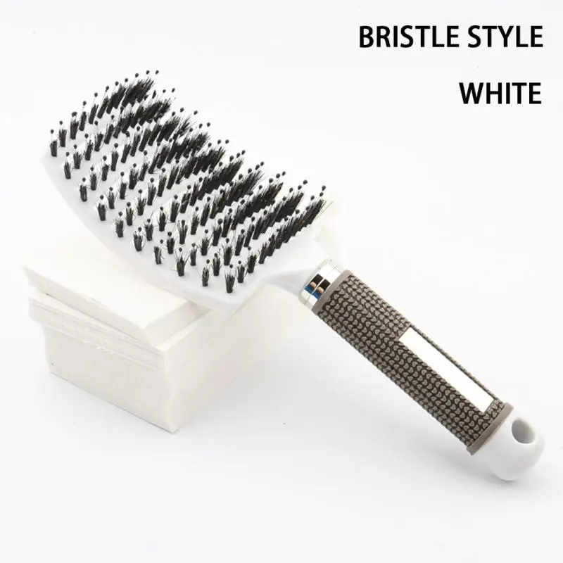 

Hair Brush Scalp Massage Comb Hairbrush Bristle&Nylon Women Wet Curly Detangle Hair Brush For Salon Hairdressing Styling Tools