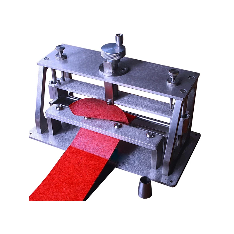 304 Stainless Steel Manual Leather Peeling Machine 200mm Width Multifunctional 3-In-1 Thinning Scraping And Trenching Machine