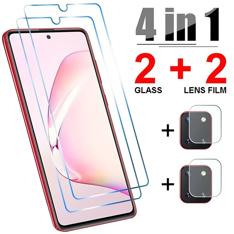 

4in1 Protective Glass For Samsung M51 M31 M21 M40 M30 M20 M10 M31S Camera Lens Film For Samsung A72 A52 A71 A51 A70 A50 A12 A30