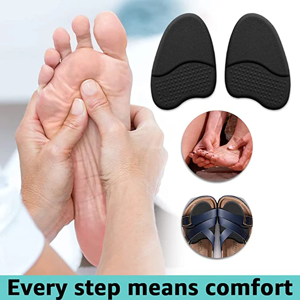 Forefoot Insert Cushion Pads Women Soft Orthopedic Insoles High Heels Insoles Anti-slip Foot Pain Relief Pads Gel Shoe Insert