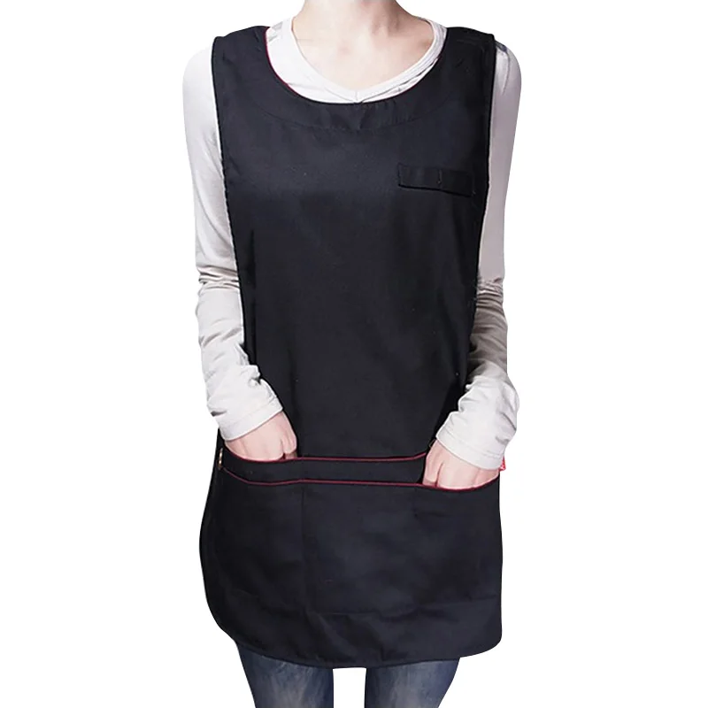 

Cooking Apron for Men Women Adjustable Buttons with 2 Pockets Workwear Tabard Apron Bakery Coffee Apron Kitchen House Supplies