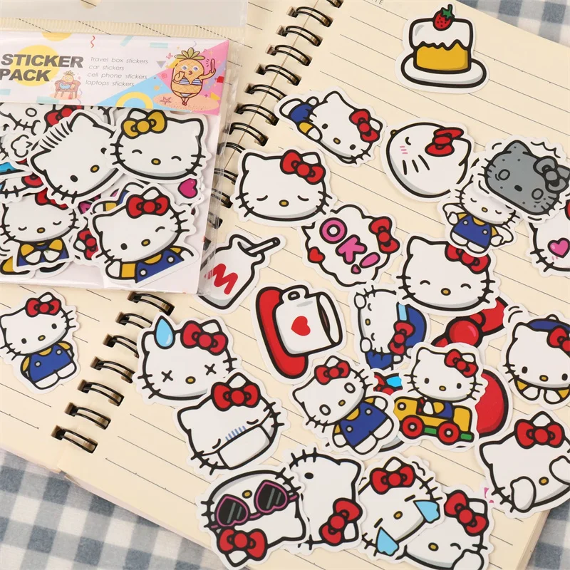 60 шт. кавайная Sanrio Cinnamoroll My Melody Hello Kitty наклейка Hd узор ПВХ водонепроницаемая чашка для воды украшение Рождественский подарок