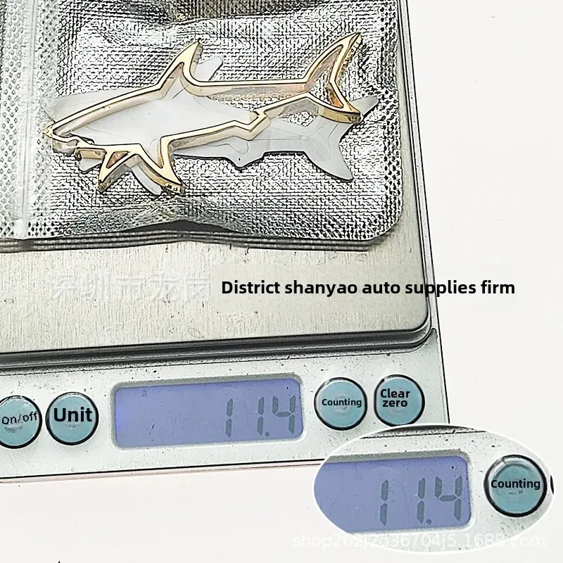 Уникальная металлическая наклейка с изображением акулы индивидуальный задний