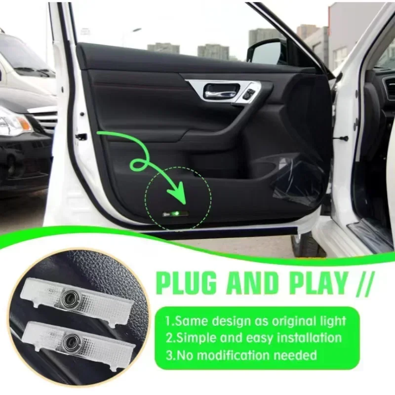 Светодиодный проектор приветственного света двери автомобиля лазерный логотип