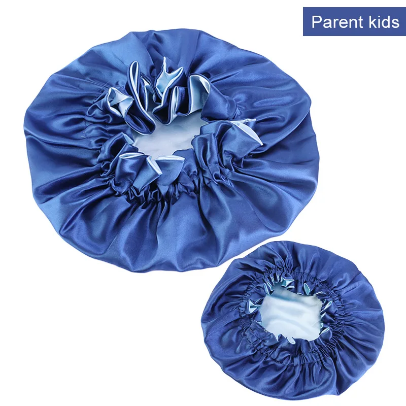 

25Sets Mommy and Me Reversible Satin Bonnet Double Layer