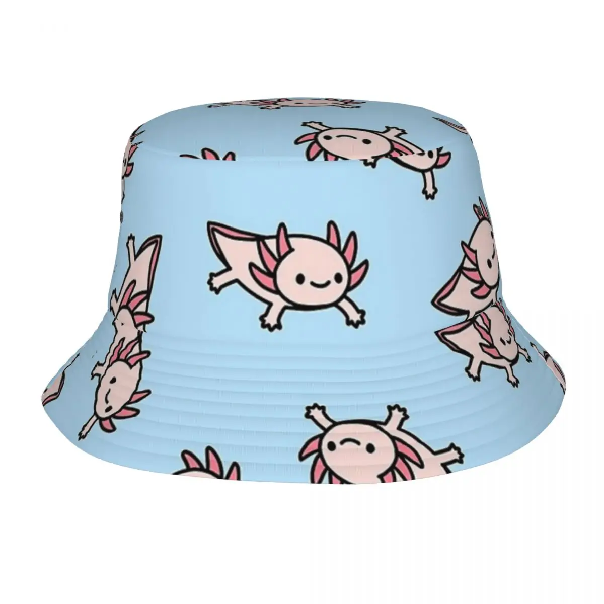 

Axolotl Sea Animal Bucket Hat Panama For Man Woman Bob Hats Outdoor Reversible Fisherman Hats For Summer Fishing Unisex Caps