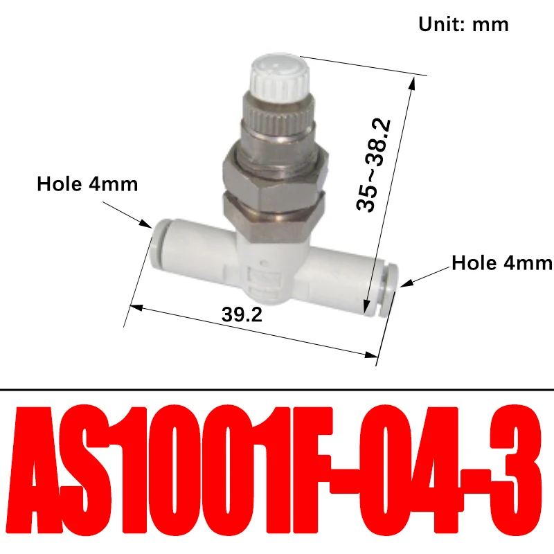 

AS1001F AS2001F AS3001F AS4001F-03/23/04/06/08/10-3 Фитинг управления скоростью, установленный на перегородке, дроссельный клапан