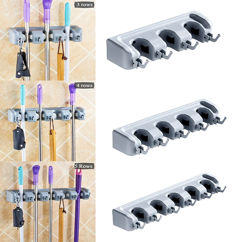 

Kitchen Organizer Mop Rack Holder Brush Broom Hanger Holder Storage Rack Household Mop Brush Hanger Kitchen Gadgets Accessories
