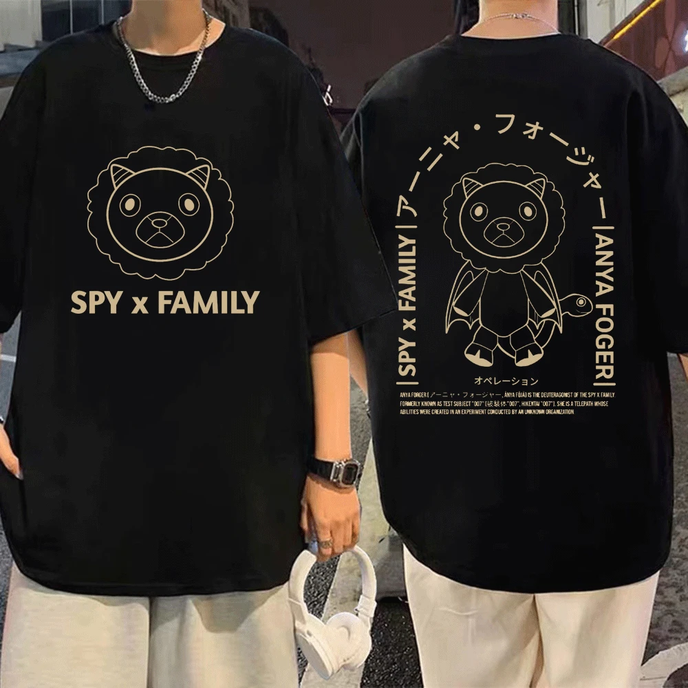 

Fashion Japanese Anime Spy X Family T Shirt Kawaii Anya Forger Graphic T-shirt Oversized Loose Couples Cotton T-shirt Streetwear
