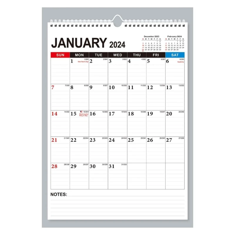 

Настенный календарь на 18 месяцев для расписания организаторов праздничных месяцев Простой дизайн,