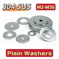plain washers 304 stainless steel gasket metal screw flat washer gb97 extra thick m2m3m4m5 m36