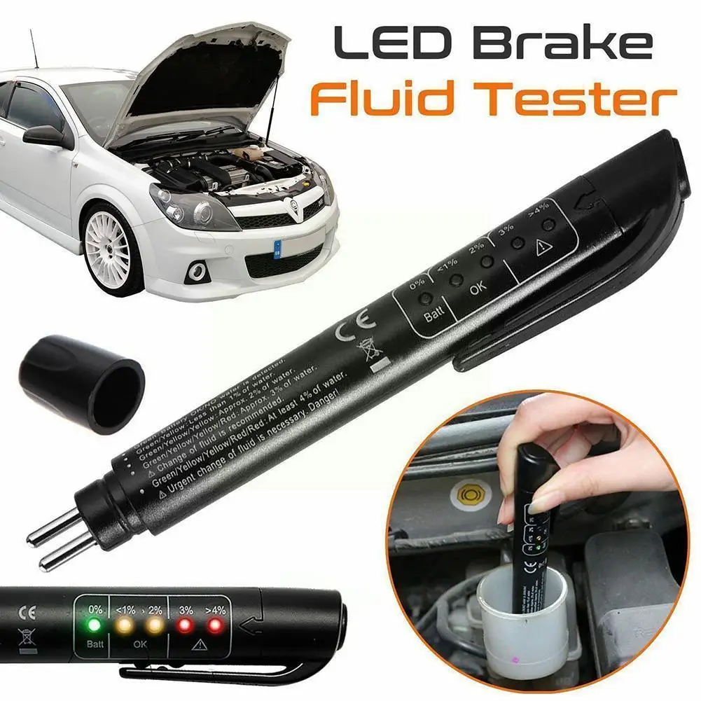 

Car Diagnostic Tools Brake Fluid Battery Circuit Tester 5 LED Mini Electronic Brake Fluid Liquid Tester Pen for Car Vehicle F6S7