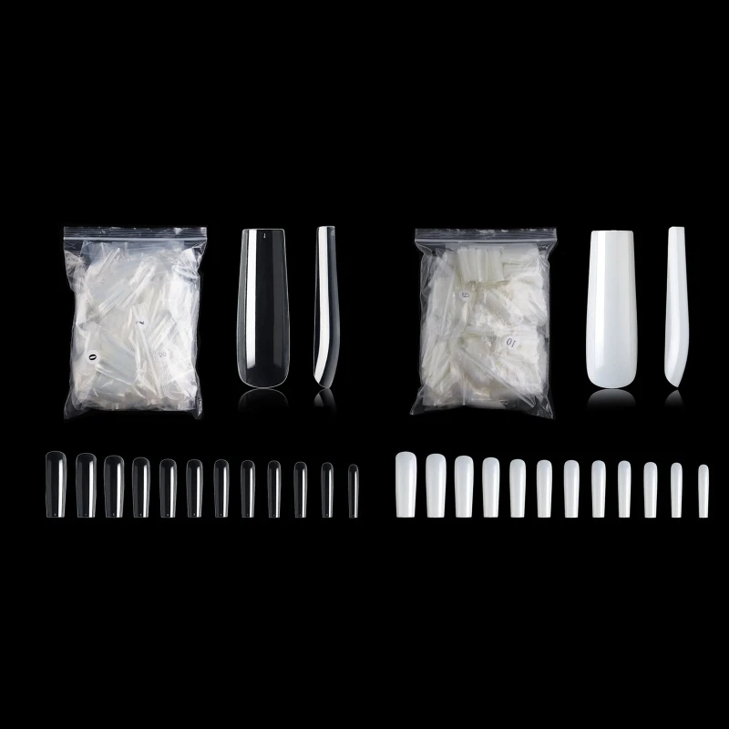 

for Extra Long Square False Press on Nails Square No C Nails Tips Fake Nai