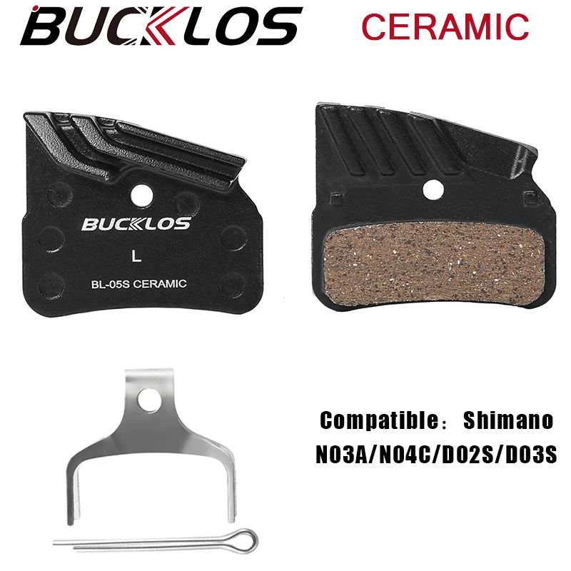 

BUCKLOS Bicycle Hydraulic Brake Pads Ceramic Road MTB Brakes Pads High Strength Bike Disc Brake Pad Fit N03A N04C N02S N03S