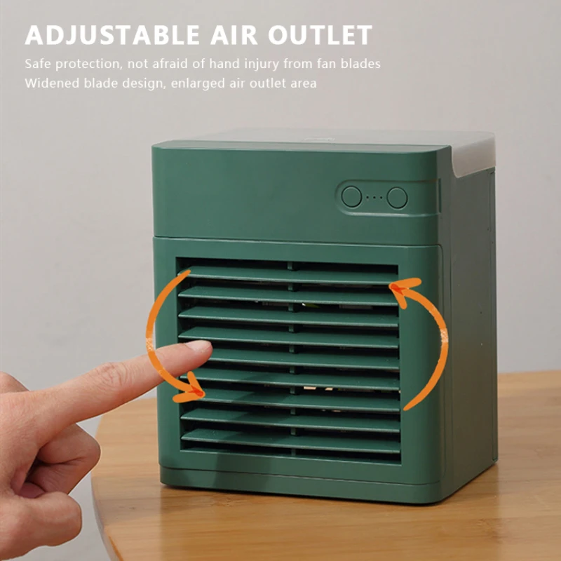 

2021 Plastic Water Cooling Fan 3 Modes 2000mAh USB Air Cooler Air Conditioner Desktop Fan Humidifier Purifier Home Accessories