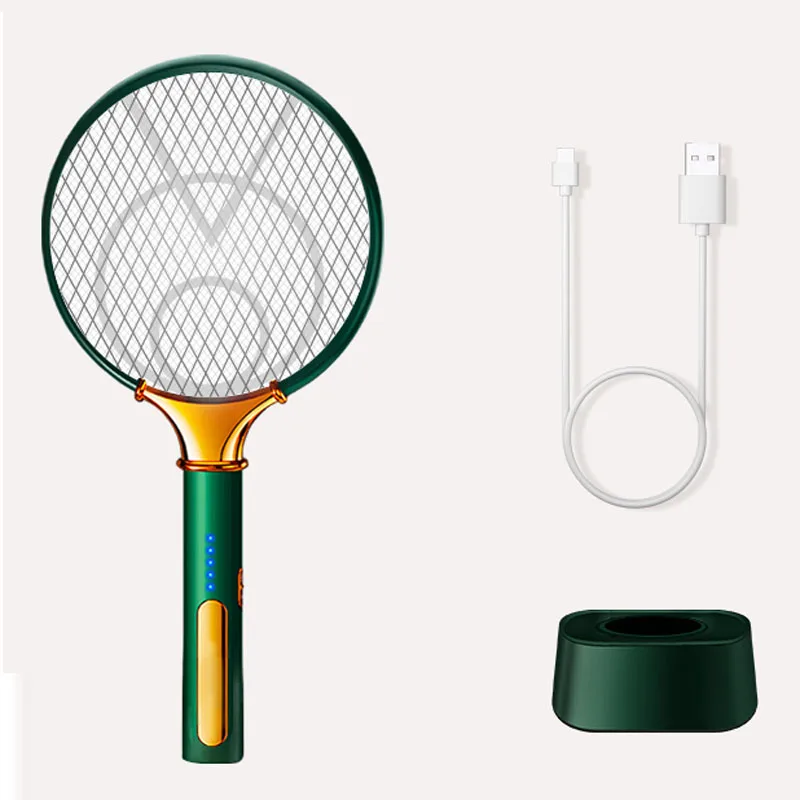 Buy Electric Flies Swatter Killer with UV Light USB Rechargeable LED Lamp Summer Mosquito Trap Racket Anti Insect Bug Zapper on