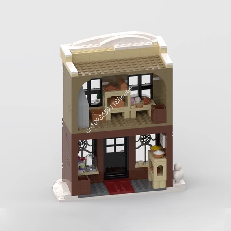 423 шт. MOC город зимняя деревня пекарня модульная модель строительные блоки штабелируемые кирпичи креативная детская игрушка подарок Diy образовательные (art.: 3920cd125d533) - 3920cd125d533