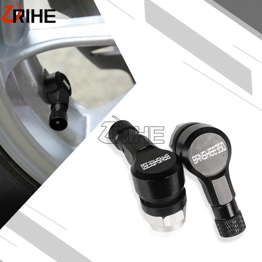 For yamaha Banshee 350 BANSHEE350 New Moto Car accessories  Tire Valve Stem Caps Covers Aluminum  90 Degree Tubeless Valve Stems