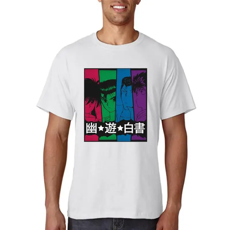 

Футболка Yu Hakusho женская с принтом, свободная винтажная рубашка с коротким рукавом и круглым вырезом, уличная одежда в стиле Харадзюку, больш...