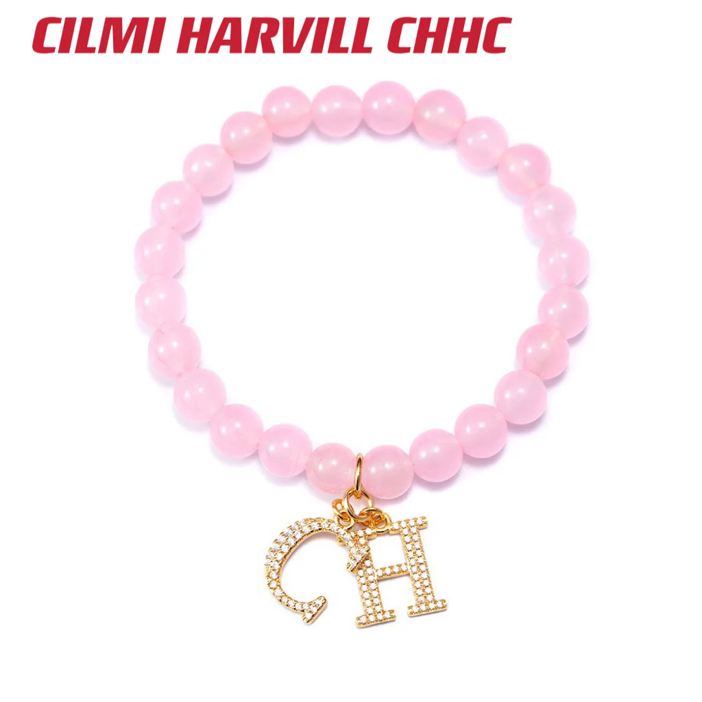 

CILMI HARVILL CHHC Women's Bracelet PINK Pearl Pendant Sparkling Elastic 6cm Inner Diameter Gift Box Packaging