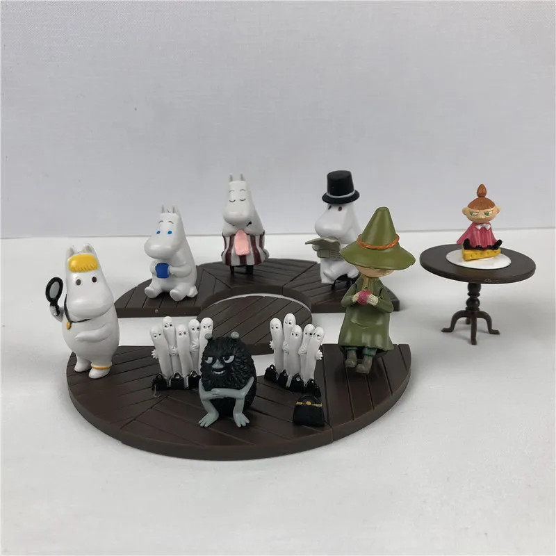 1-5cm Anime Moomins Valley Rare Kawaii Hippo Family Cute Mini Doll Pvc Action Figure Model Boy Girl Kids Toys Gift Figurine - купить по