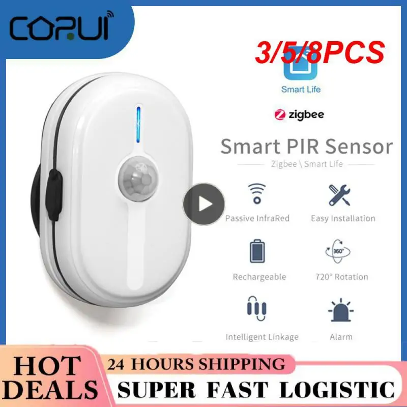 

3/5/8PCS Smart Intelligent Linkage Zigbee3.0 Pir Motion Sensor Infrared Sensing Infrared Sensor Anti-theft Alarm