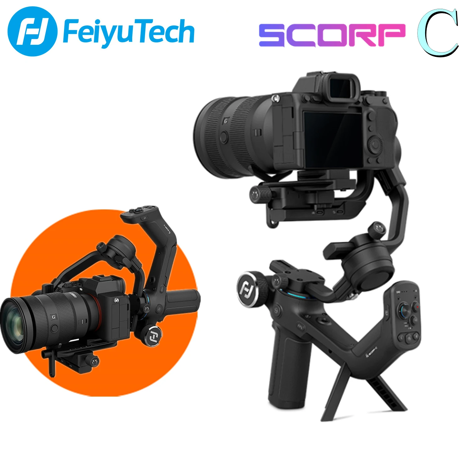 FeiyuTech SCORP-C камера Gimbal стабилизатор 3-осевой совместим с беззеркальными и DSLR для Sony
