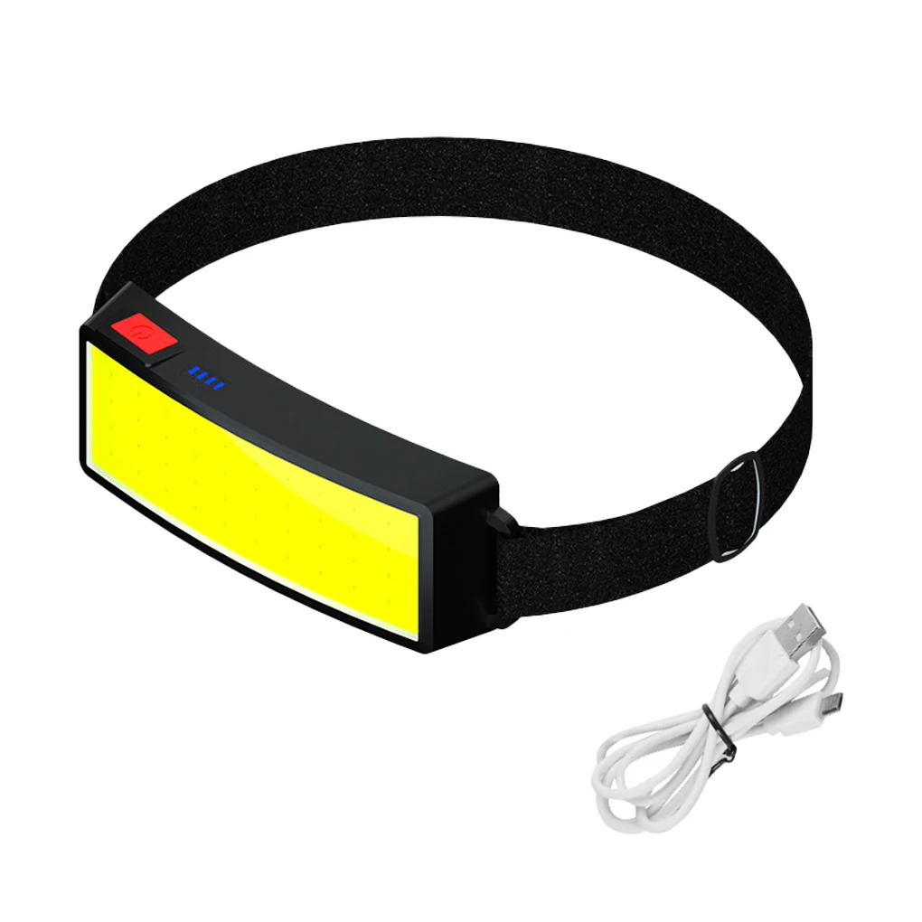 

Налобный фонарь лм COB перезаряжаемый Регулируемый налобный фонарь IPX4 водонепроницаемый портативный головной фонарик