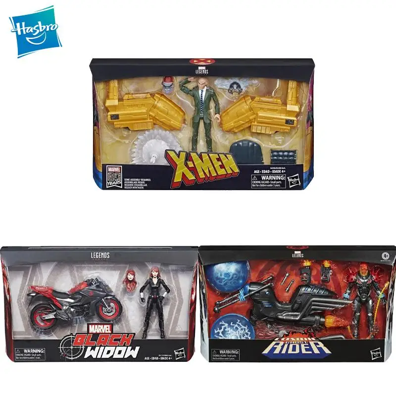Hasbro Genuine Marvel Legends Professor X Ghost Rider Black Widow Motorcycle Action Figure Model Toys for Boys Gifts 6In