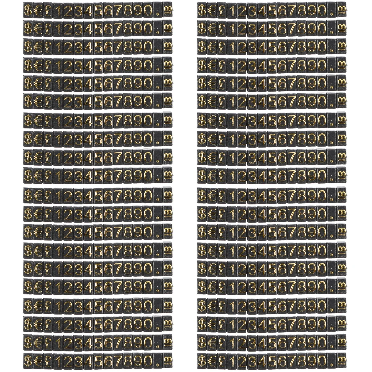 

40 Pcs It Can Move Price Tag Letters Stickers Shelf Plastic Supermarket Display Boards