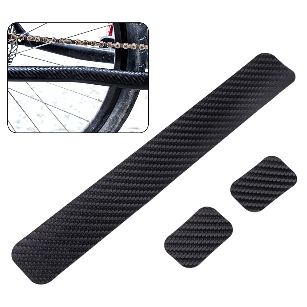 

22cm Carbon Pattern Frame Chain Protection Sticker Bicycle Chain Guard Sticker PVC Rear Fork Stickers Protective Bike Repair