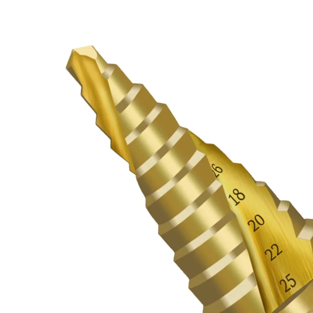 1 шт. 6-25 шестигранный хвостовик Pagoda ступенчатое сверло с титановым покрытием