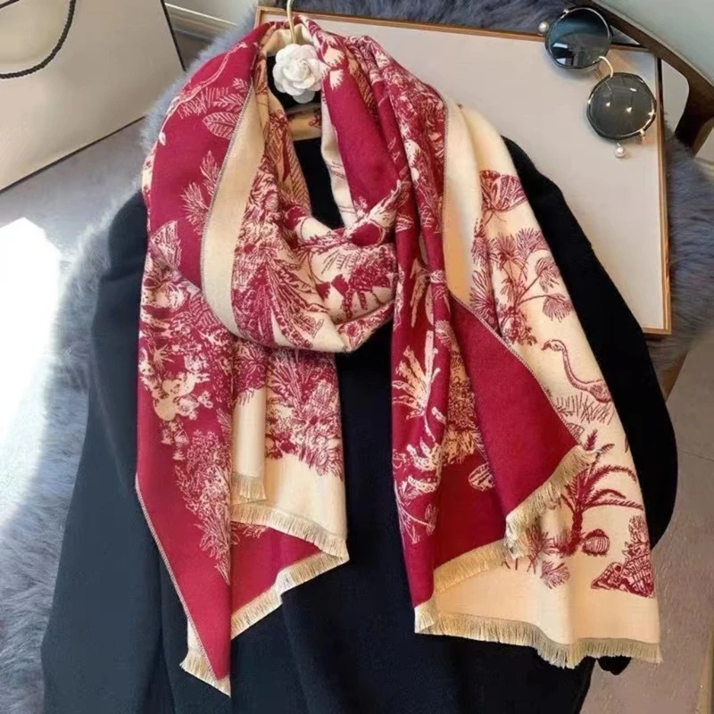 

Women Warm Shawls And Wrap Floral Pashmina Shawls And Wrap Winter Scarf Shawl