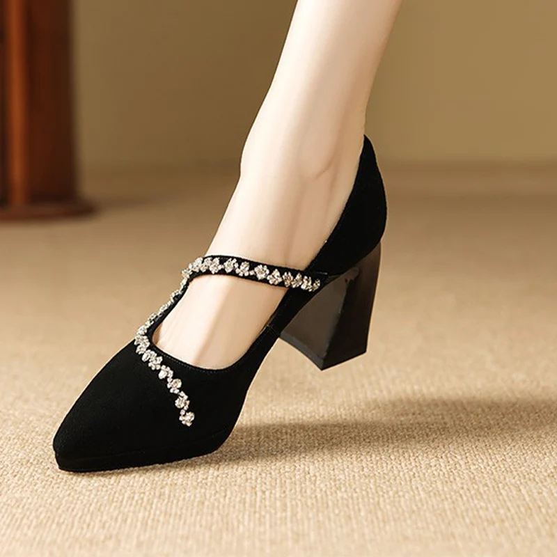 Женские замшевые туфли на высоком каблуке элегантные брендовые дизайнерские