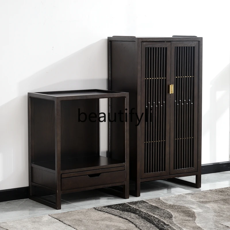 Буддийский храм Гуаньинь новый китайский вертикальный шкаф из цельного дерева