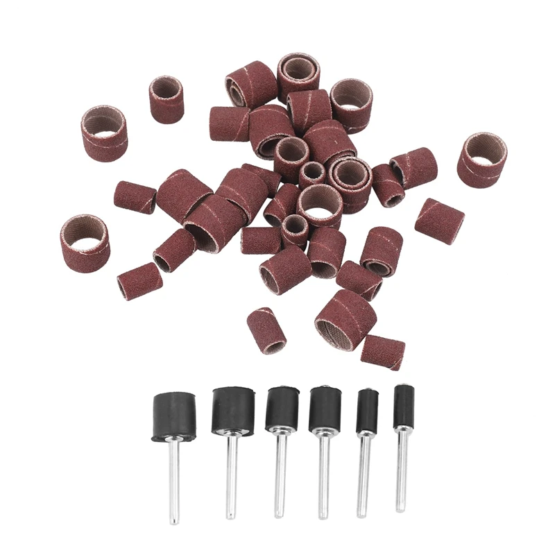 Jumbo 51pc Drum Sanding Kit - Fits Dremel Includes Rubber Mandrels 1/2 3/8 &amp 1/4 inch | Abrasive Tools