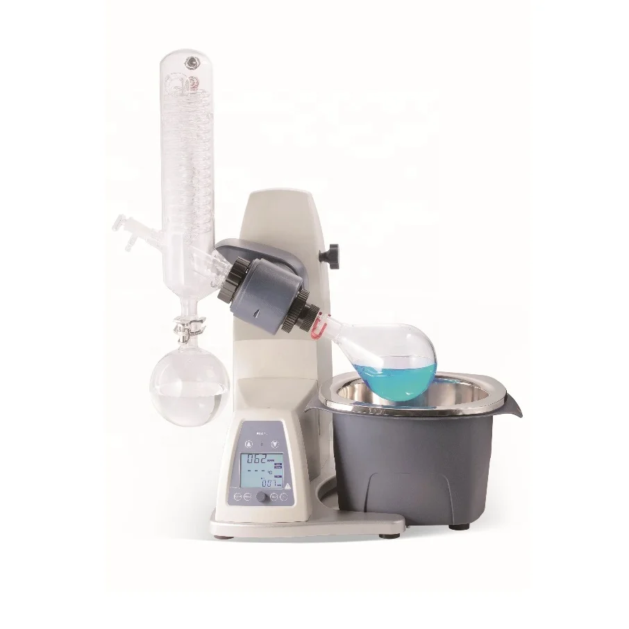 Фото Роторный испаритель CHINCAN RE100-pro для лабораторий, 1 л, малый объем, с охладителем и вакуумным насосом №1