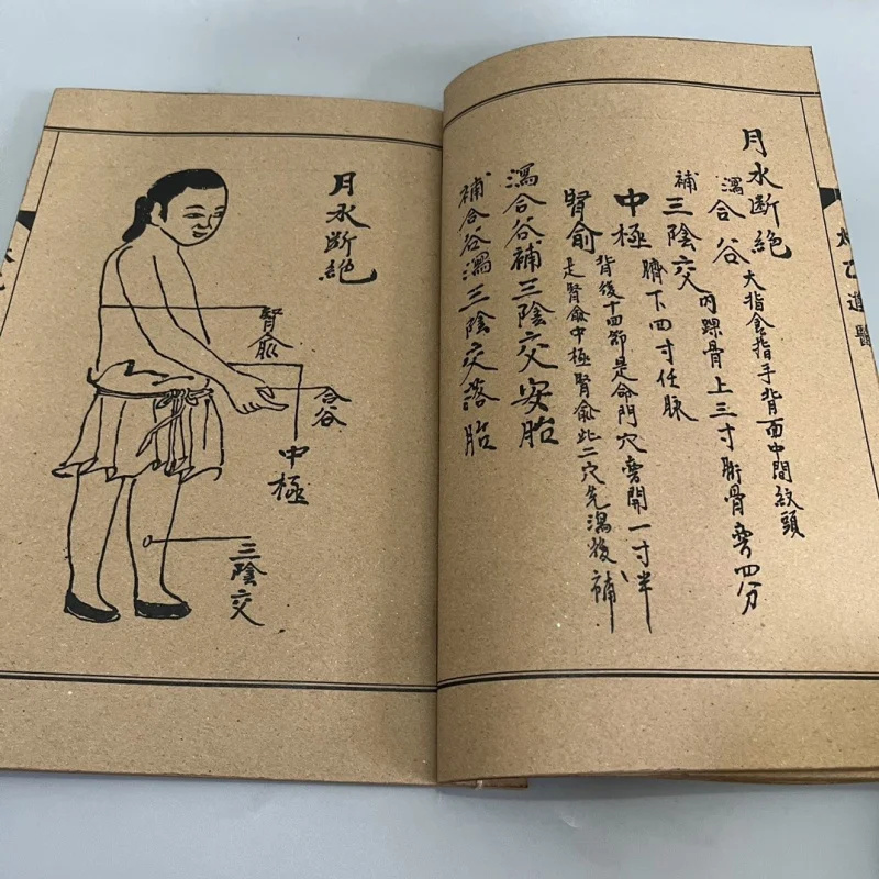 Фото Винтажная книга в тон, древняя книга, старая книга, И Цзинь Цзин, иллюстрированная бумага Сюань, высокая имитация, ручная копия, медицинская география №2