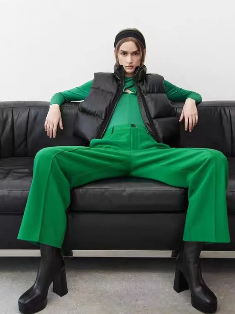 

Женская куртка из искусственной кожи, мягкая текстурная куртка со стоячим воротником на молнии, Осень-зима 23023