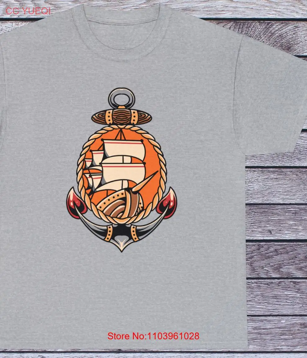 Футболка с якорем и кораблем для морского пляжа уличная винтажная школьная