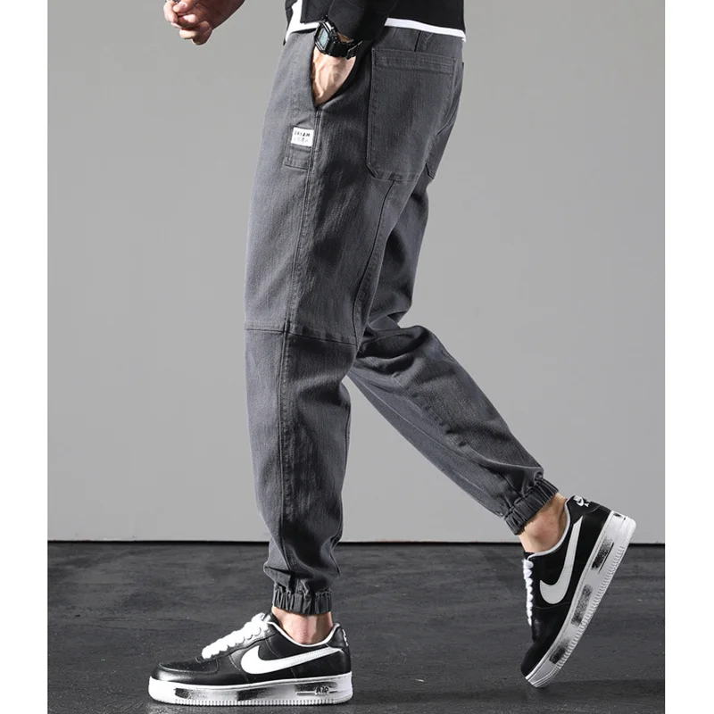 Men Clothing 2022 New Pattern Loose Elastic Force Recreational Versatile Trousers Motion Dark Grey Haren Pants Autumn Female