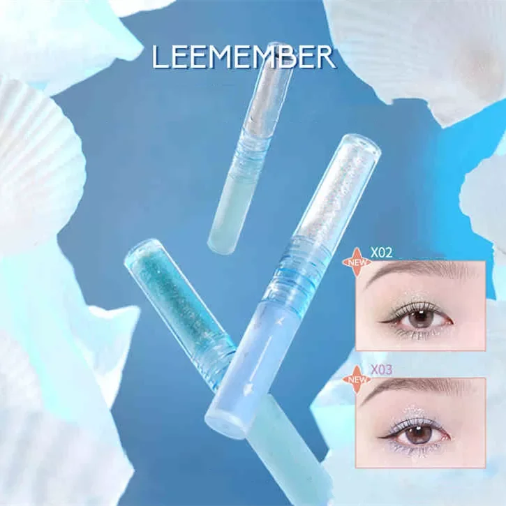 

LEEMEMBER Gemini Series Liquid Eyeshadow Fine Diamond Refresh Eye Shadow Double Texture Effect Brighten Makeup Cosmetic