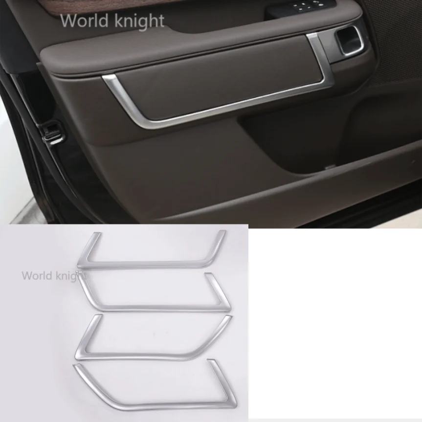 

4 шт./набор, матовые хромированные полоски для украшения интерьера автомобиля Land Rover Discovery 5 2017