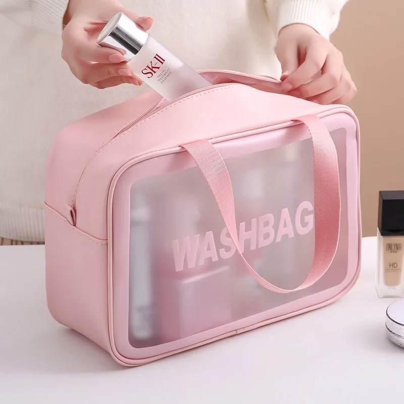 

Women Portable Travel Wash Bag Female Transparent Waterproof Makeup Storage Pouch Large Capacity Cosmetic Organizer Beauty Case