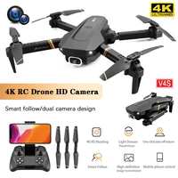 v4 rc drone 4k1080p hd wide angle camera wifi fpv dual camera foldable quadcopter real time transmission helicopter toy
