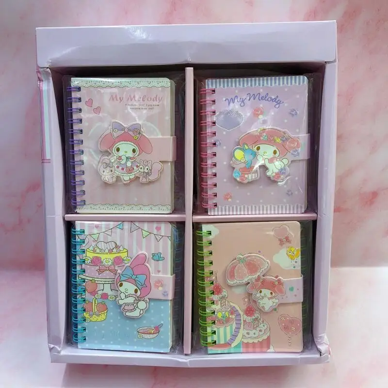 

Новинка, милый блокнот Sanrio Mymelody в виде спирали, дневник с магнитной пряжкой, канцелярские принадлежности, портативный подарок для девочек н...