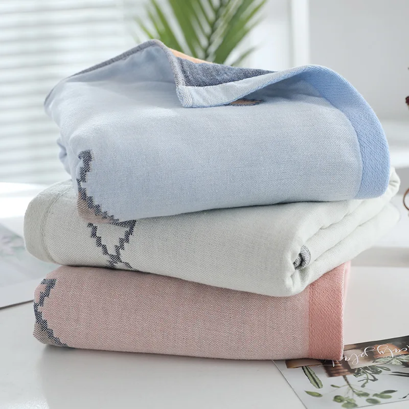 

Cartoon Large 100 Cotton Children Adults Face Bath Gauze Towel Set for Men Women 70*140 34*74 cm Free Shipping