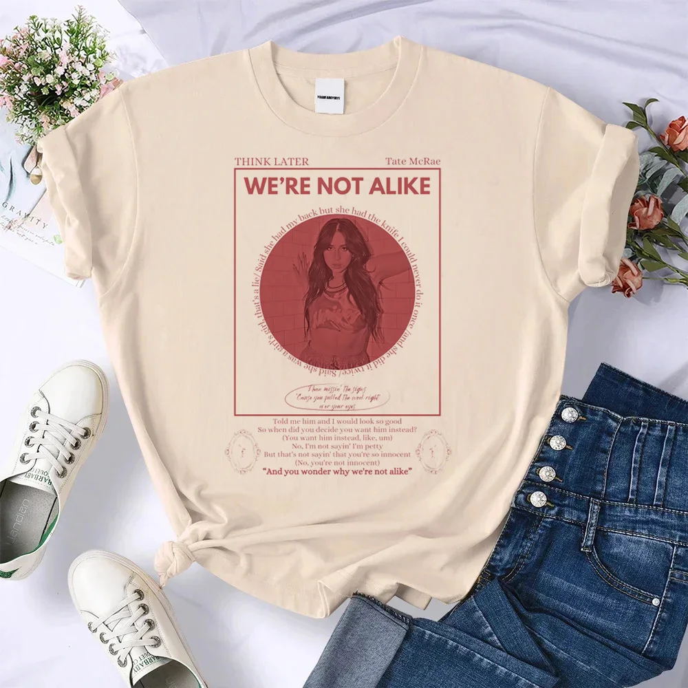 Tate Mcrae T8 женская графическая эстетичная уличная одежда каваи аниме футболка